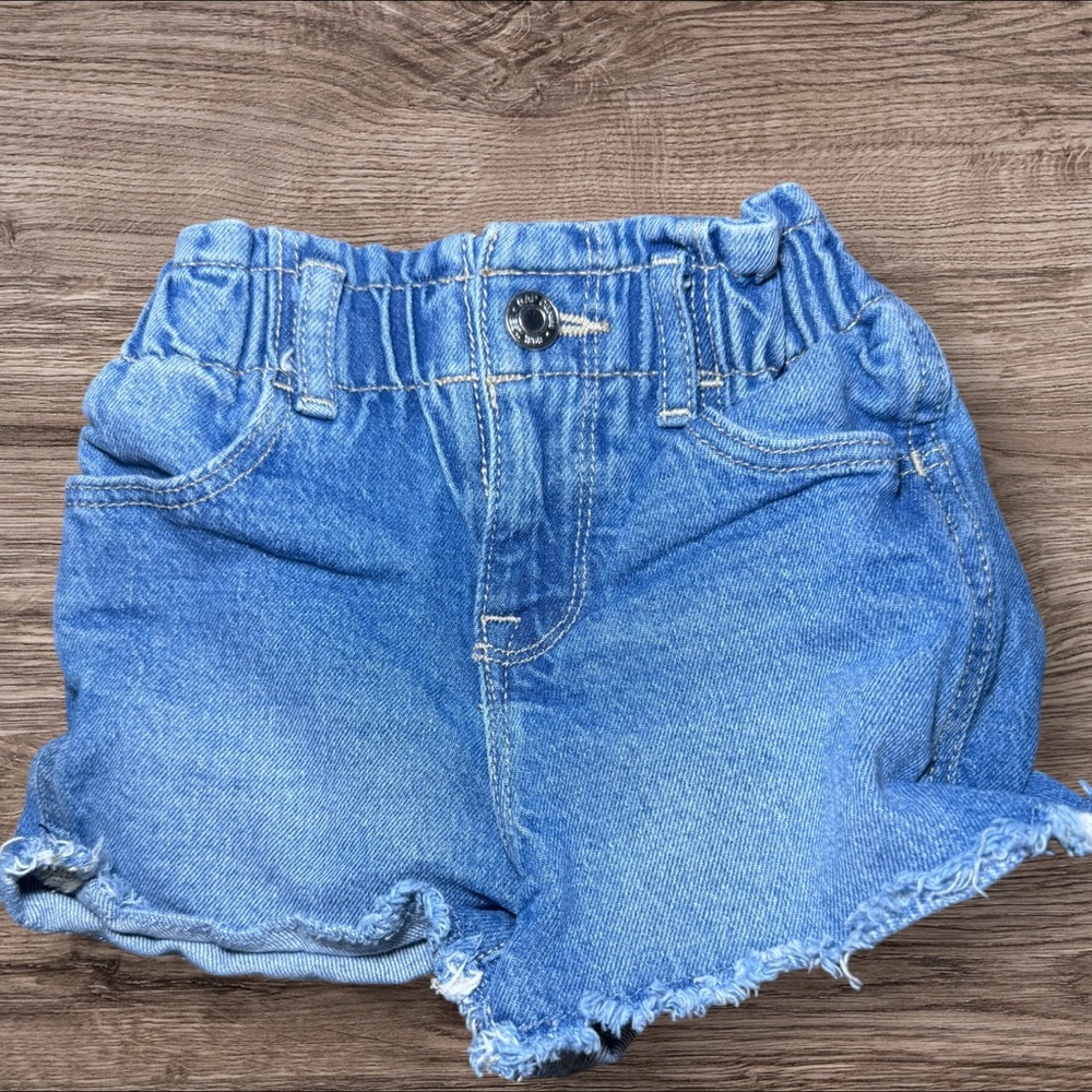GAP Blue Jeans High-Waisted Distressed Denim